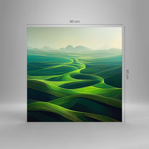 Impression sur toile - Image sur toile - Dans les vallées verdoyantes - 60x60 cm