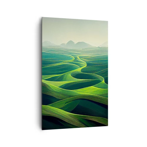 Impression sur toile - Image sur toile - Dans les vallées verdoyantes - 80x120 cm