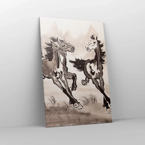 Impression sur toile - Image sur toile - Dans un joyeux galop - 80x120 cm