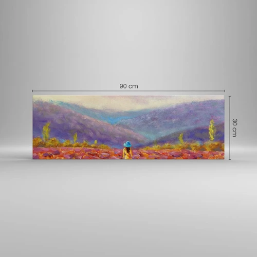 Impression sur toile - Image sur toile - Dans un monde lavande - 90x30 cm