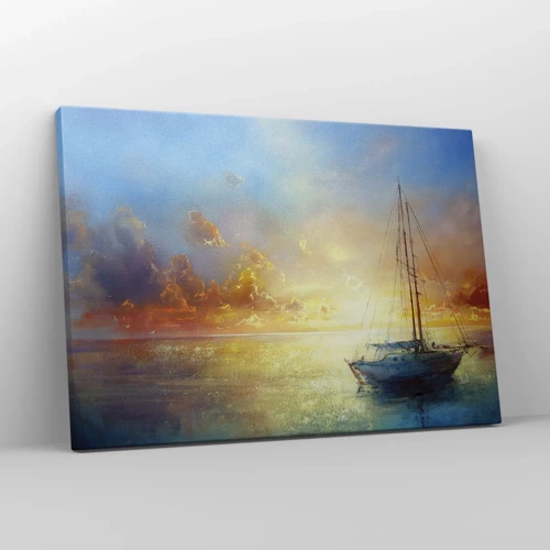 Impression sur toile - Image sur toile - Dans une baie dorée - 70x50 cm