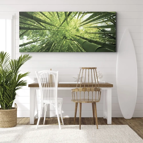 Impression sur toile - Image sur toile - Dans une bambouseraie - 90x30 cm