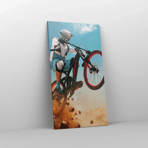 Impression sur toile - Image sur toile - Démon de la folie du vélo - 55x100 cm