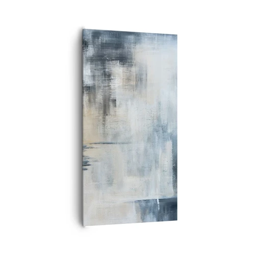 Impression sur toile - Image sur toile - Derrière le rideau bleu - 65x120 cm