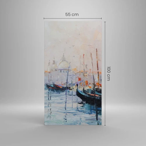 Impression sur toile - Image sur toile - Derrière l'eau, derrière le brouillard - 55x100 cm
