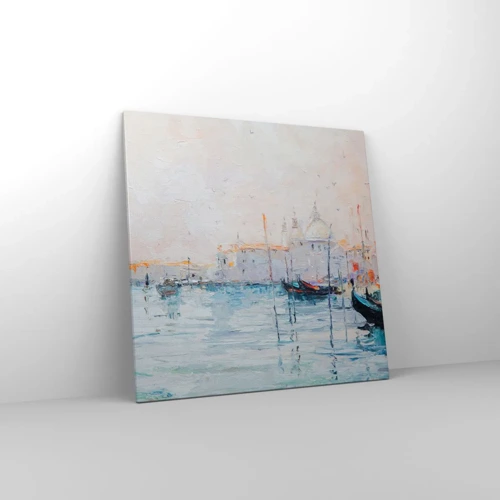 Impression sur toile - Image sur toile - Derrière l'eau, derrière le brouillard - 70x70 cm