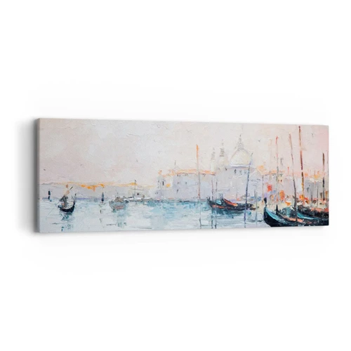Impression sur toile - Image sur toile - Derrière l'eau, derrière le brouillard - 90x30 cm