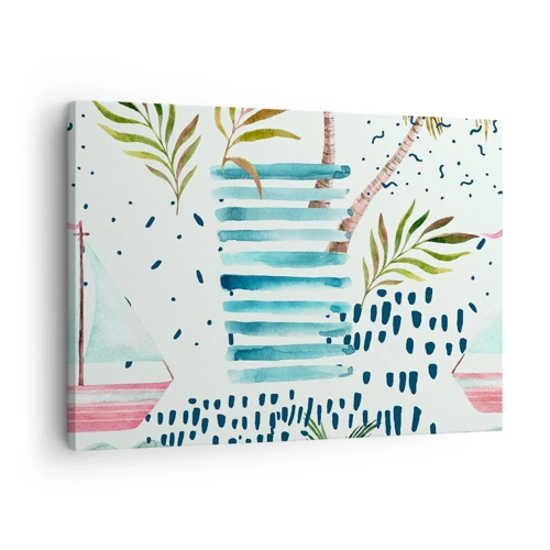 Impression sur toile - Image sur toile - Des vacances sous les palmiers - 70x50 cm