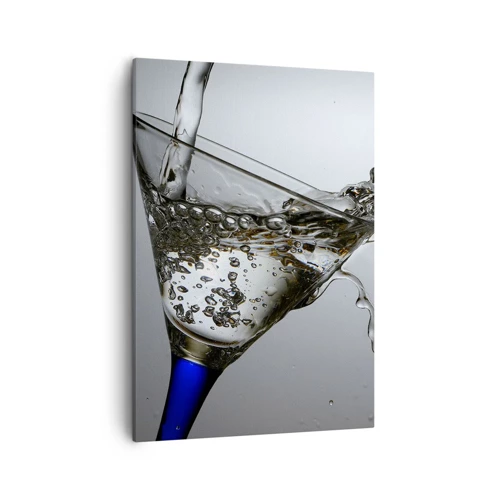 Impression sur toile - Image sur toile - Eau cristalline dans un verre cristal - 50x70 cm
