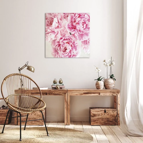 Impression sur toile - Image sur toile - En glamour rose - 60x60 cm