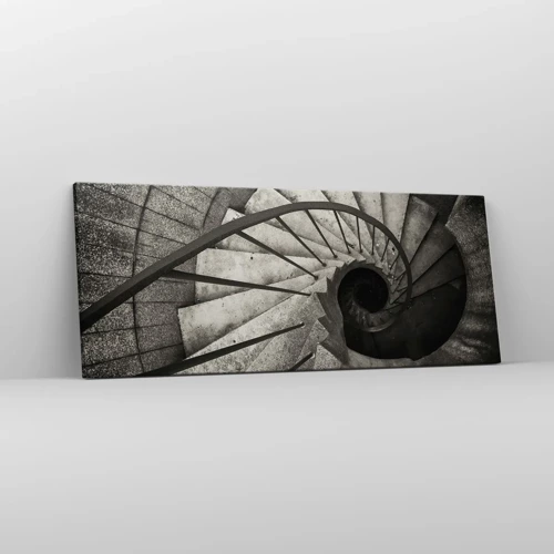 Impression sur toile - Image sur toile - En haut des escaliers, en bas des escaliers - 100x40 cm