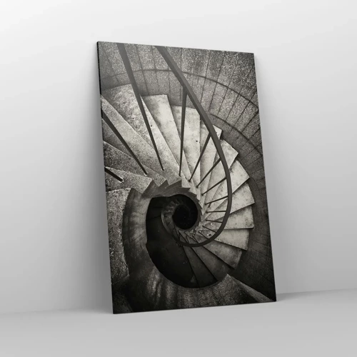 Impression sur toile - Image sur toile - En haut des escaliers, en bas des escaliers - 80x120 cm