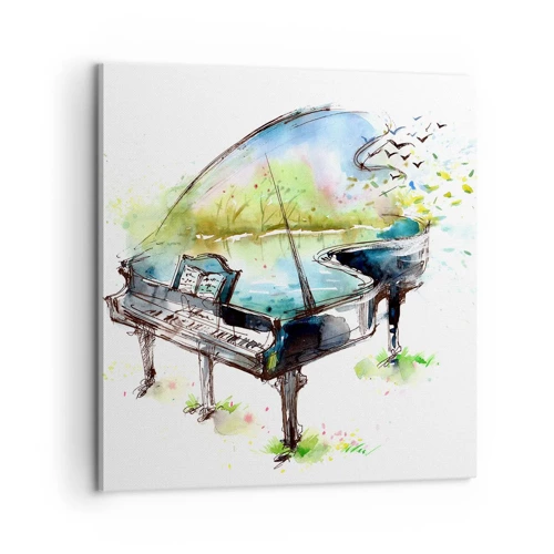 Impression sur toile - Image sur toile - Enchanté en musique - 60x60 cm