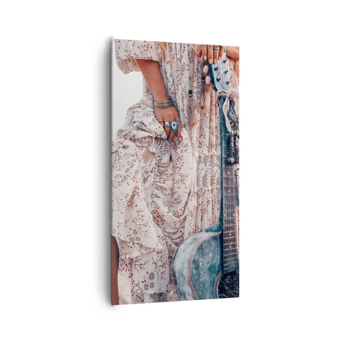 Impression sur toile - Image sur toile - Enfant de fleur en route - 65x120 cm