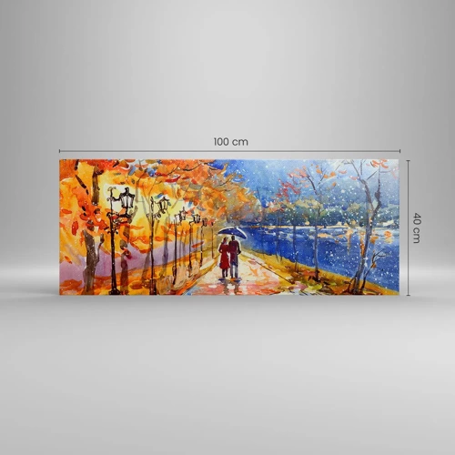 Impression sur toile - Image sur toile - Ensemble jusqu'au bout du temps - 100x40 cm