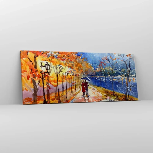 Impression sur toile - Image sur toile - Ensemble jusqu'au bout du temps - 100x40 cm