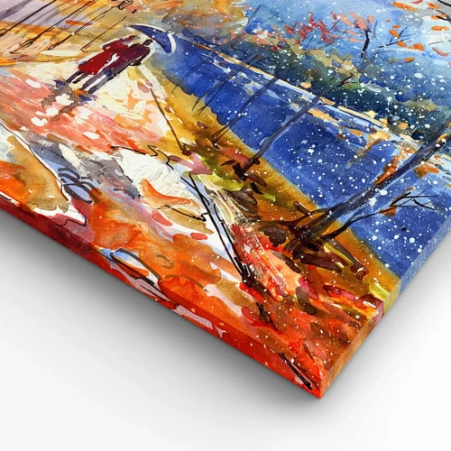 Impression sur toile - Image sur toile - Ensemble jusqu'au bout du temps - 100x40 cm