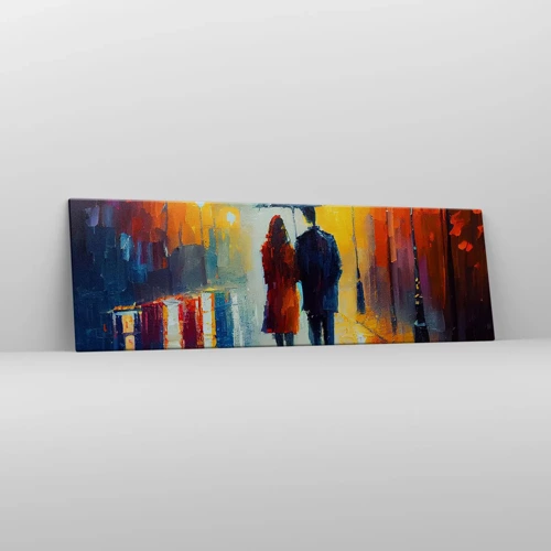 Impression sur toile - Image sur toile - Ensemble – une nuit colorée - 160x50 cm