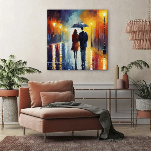 Impression sur toile - Image sur toile - Ensemble – une nuit colorée - 50x50 cm