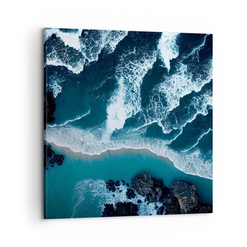 Impression sur toile - Image sur toile - Enveloppé par les vagues - 60x60 cm