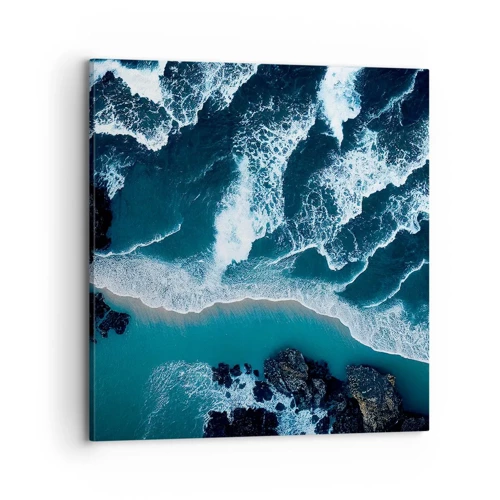 Impression sur toile - Image sur toile - Enveloppé par les vagues - 70x70 cm