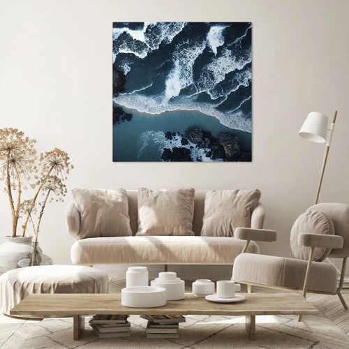 Impression sur toile - Image sur toile - Enveloppé par les vagues - 70x70 cm