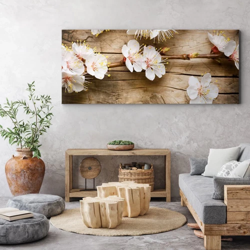 Impression sur toile - Image sur toile - Et c'est devenu le printemps - 100x40 cm