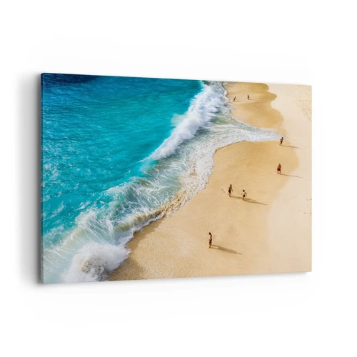 Impression sur toile - Image sur toile - Et ensuite le soleil, la plage… - 100x70 cm