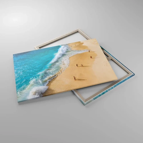 Impression sur toile - Image sur toile - Et ensuite le soleil, la plage… - 120x80 cm