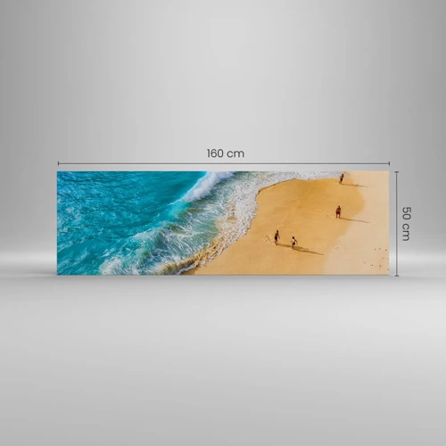 Impression sur toile - Image sur toile - Et ensuite le soleil, la plage… - 160x50 cm