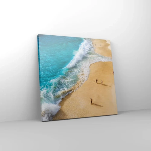 Impression sur toile - Image sur toile - Et ensuite le soleil, la plage… - 30x30 cm