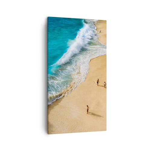 Impression sur toile - Image sur toile - Et ensuite le soleil, la plage… - 45x80 cm