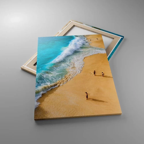 Impression sur toile - Image sur toile - Et ensuite le soleil, la plage… - 50x70 cm