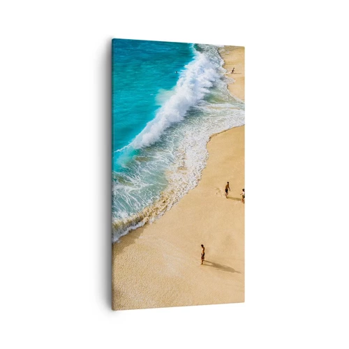 Impression sur toile - Image sur toile - Et ensuite le soleil, la plage… - 55x100 cm