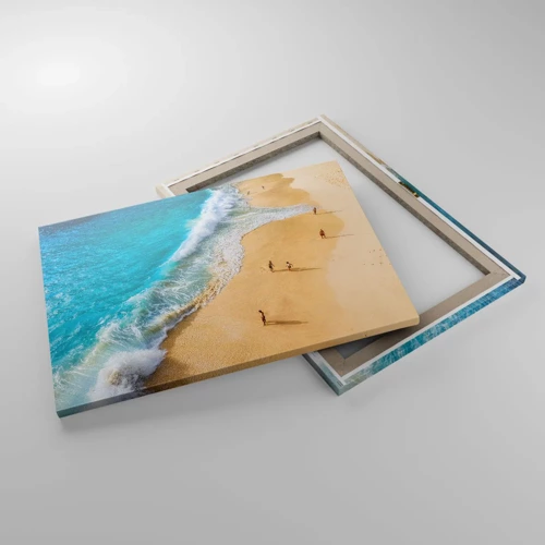 Impression sur toile - Image sur toile - Et ensuite le soleil, la plage… - 70x50 cm