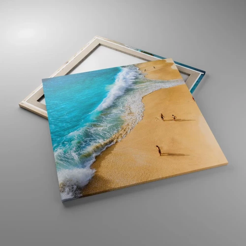 Impression sur toile - Image sur toile - Et ensuite le soleil, la plage… - 70x70 cm