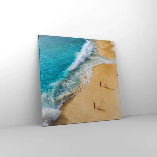 Impression sur toile - Image sur toile - Et ensuite le soleil, la plage… - 70x70 cm