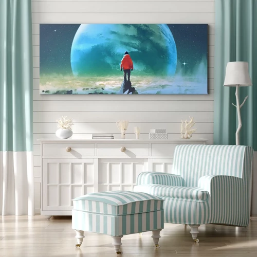 Impression sur toile - Image sur toile - Explorateur de la nouvelle terre - 100x40 cm