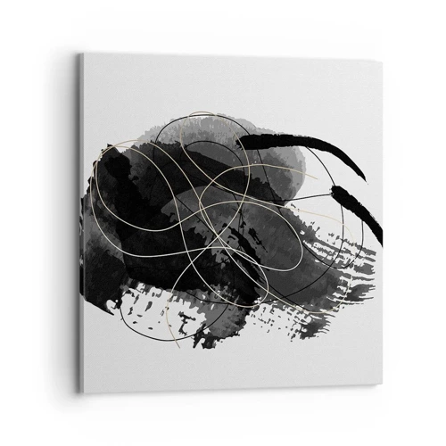 Impression sur toile - Image sur toile - Fait de noir - 70x70 cm