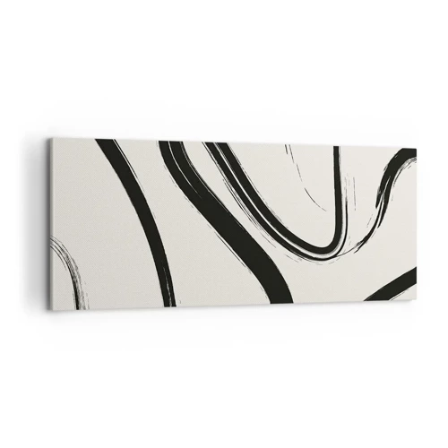 Impression sur toile - Image sur toile - Fantaisie en noir et blanc - 100x40 cm