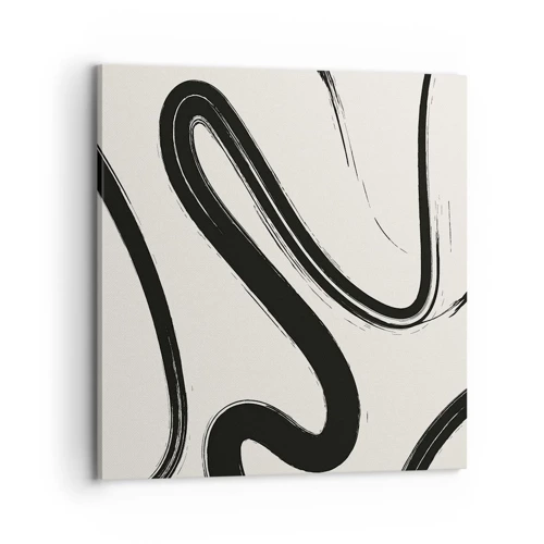 Impression sur toile - Image sur toile - Fantaisie en noir et blanc - 70x70 cm