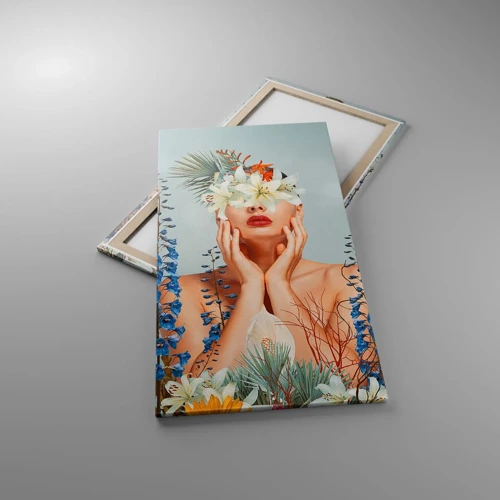 Impression sur toile - Image sur toile - Femme - fleur - 65x120 cm