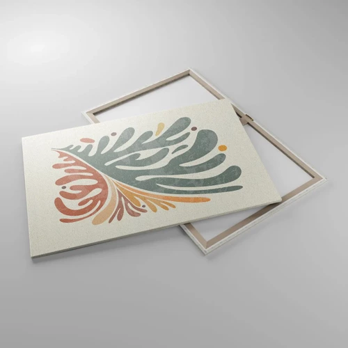 Impression sur toile - Image sur toile - Feuille multicolore - 100x70 cm