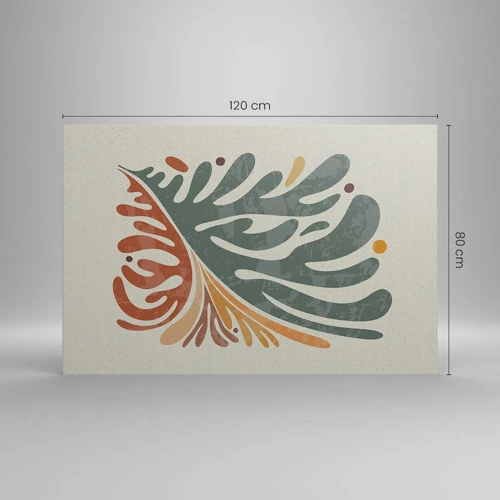 Impression sur toile - Image sur toile - Feuille multicolore - 120x80 cm