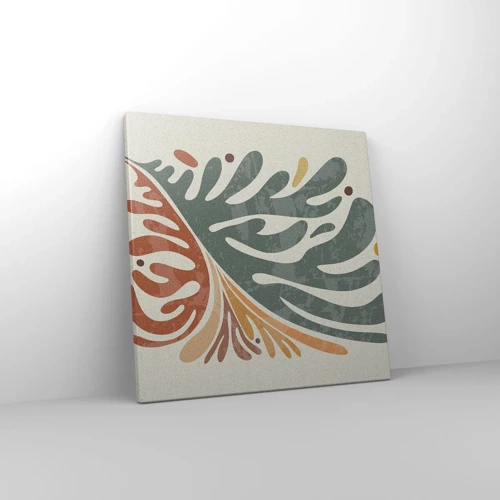 Impression sur toile - Image sur toile - Feuille multicolore - 40x40 cm