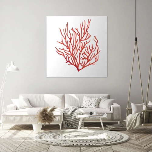 Impression sur toile - Image sur toile - Filigrane de corail - 30x30 cm