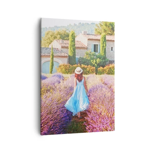 Impression sur toile - Image sur toile - Fille de la lavande - 50x70 cm