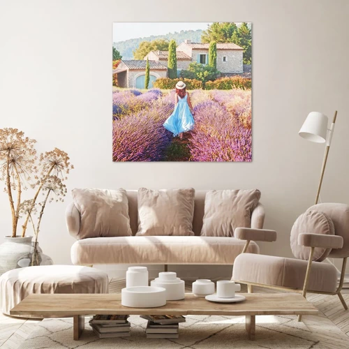 Impression sur toile - Image sur toile - Fille de la lavande - 60x60 cm