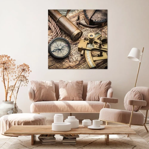 Impression sur toile - Image sur toile - Fixer un cap - 60x60 cm