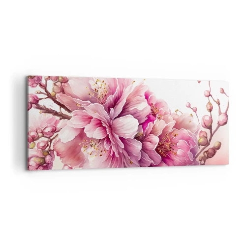 Impression sur toile - Image sur toile - Fleur florissante de cerisier - 100x40 cm